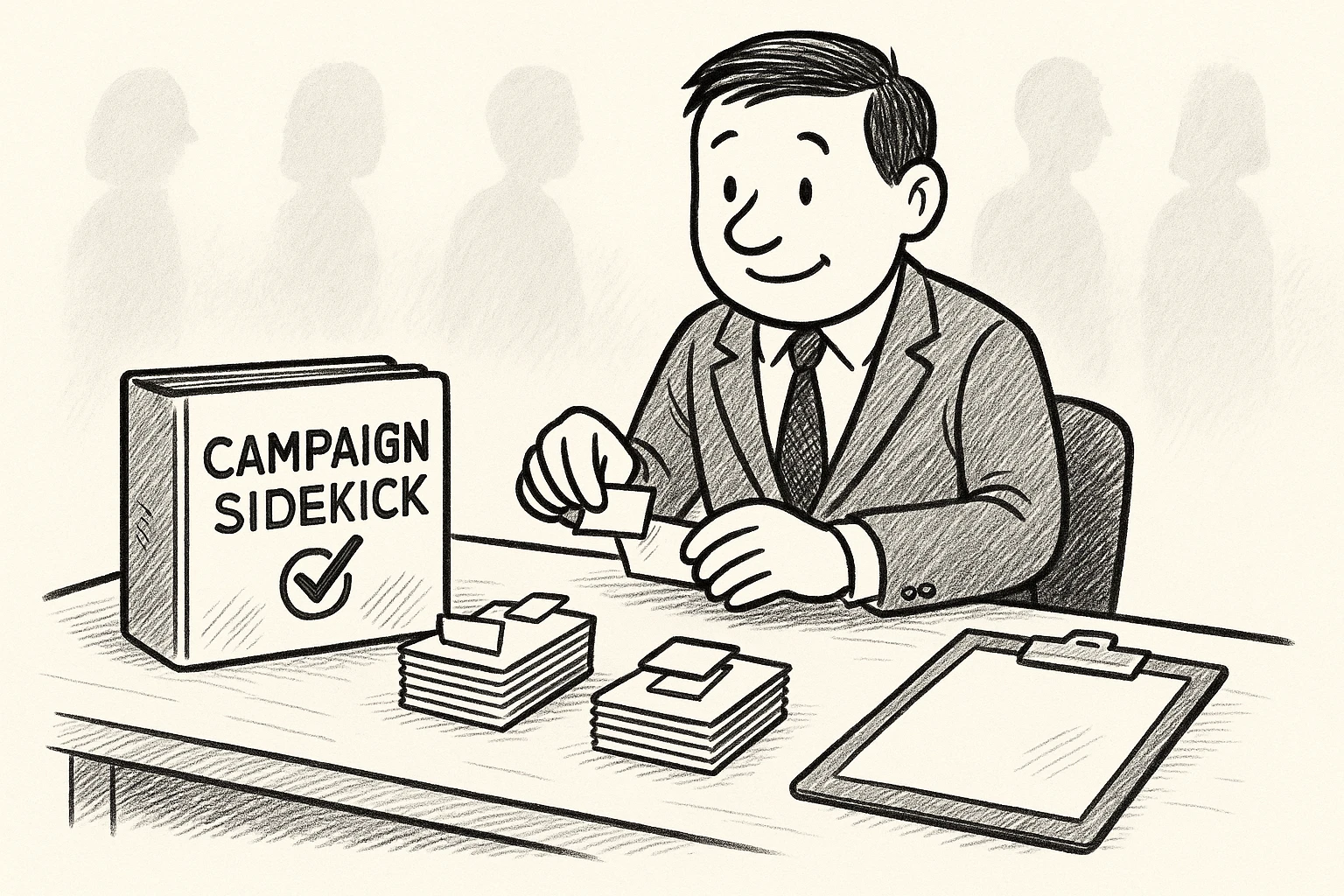 Campaign Sidekick: Matched to voter records where possible, tagged for walk lists and email.
