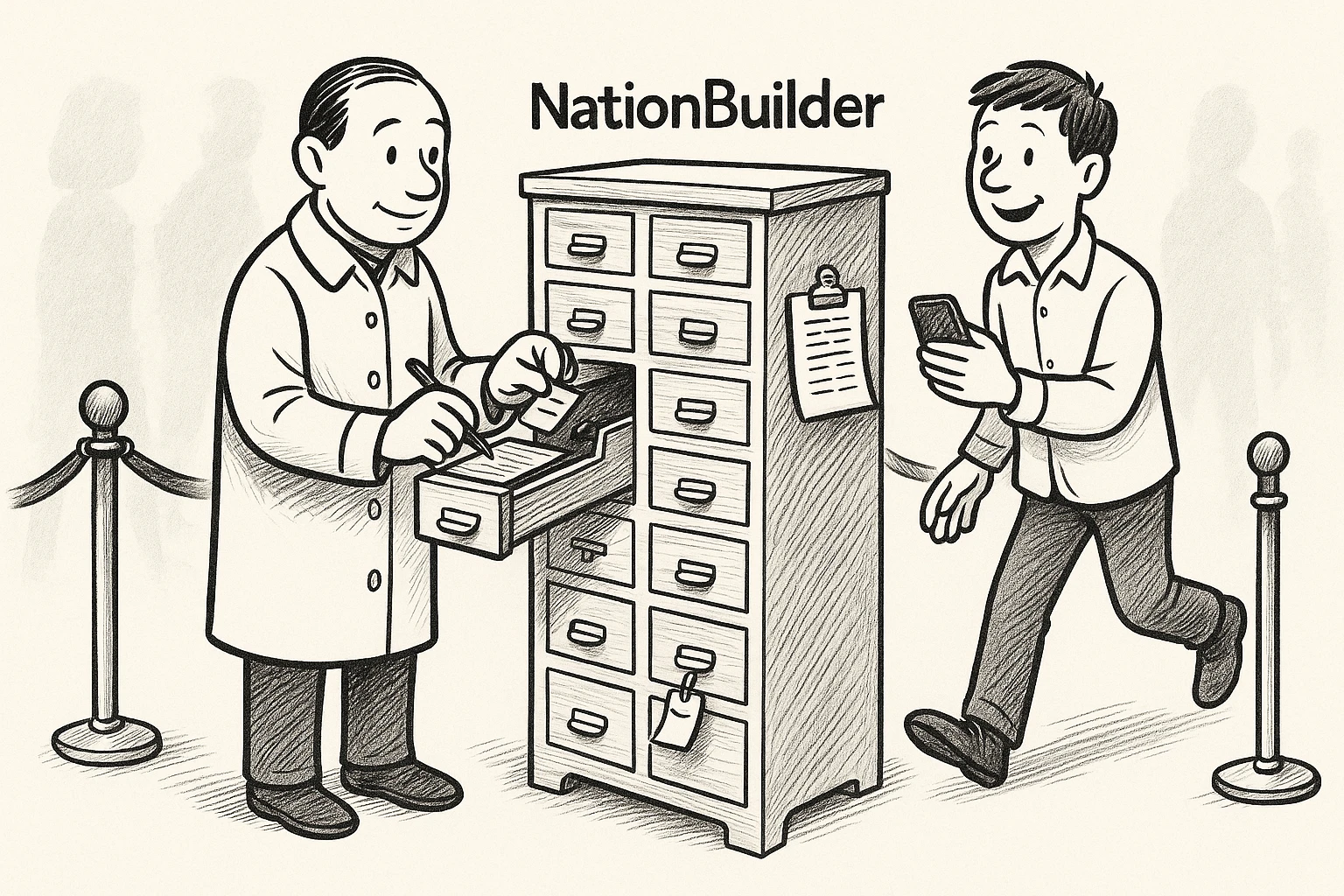 NationBuilder: A new signup in your People database, tagged and listed.