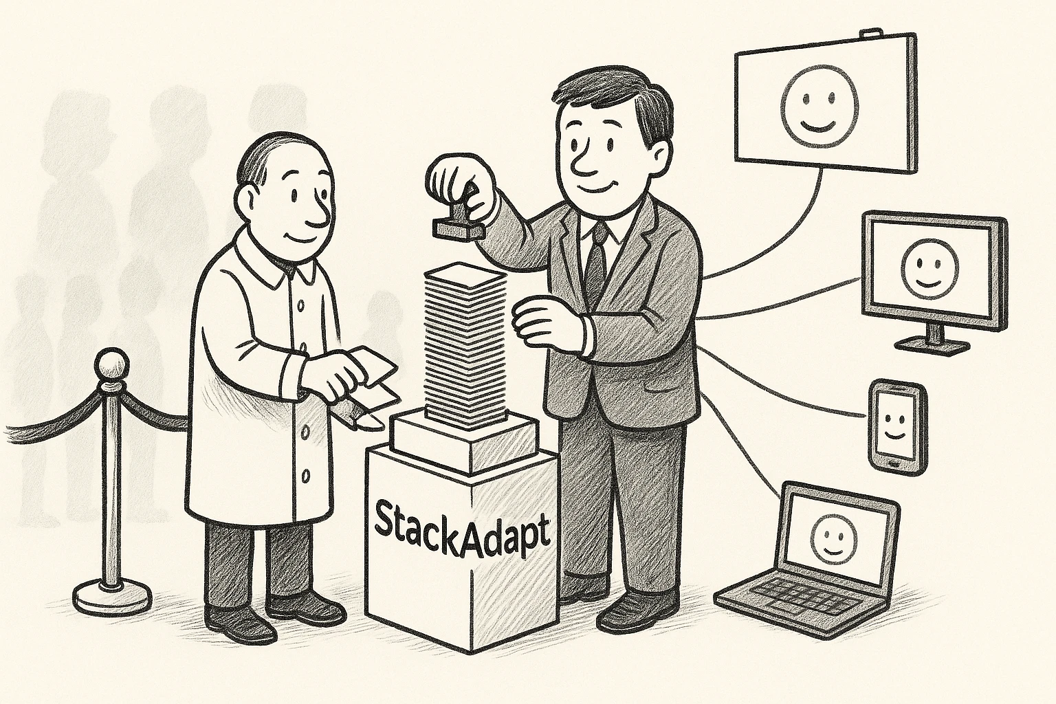 StackAdapt: Consented records stacked into an audience, then out to every screen you buy.